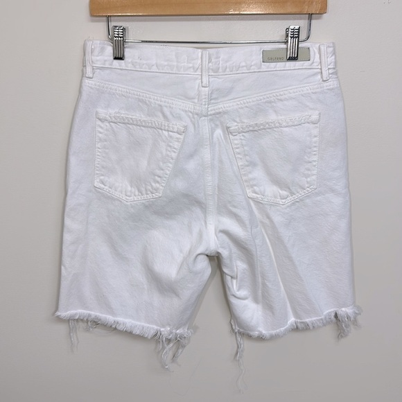 GRLFRND Marjan Distressed Bermuda Shorts White Size 28 - Picture 3 of 6